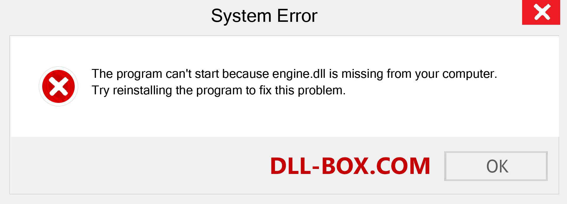  engine.dll file is missing?. Download for Windows 7, 8, 10 - Fix  engine dll Missing Error on Windows, photos, images